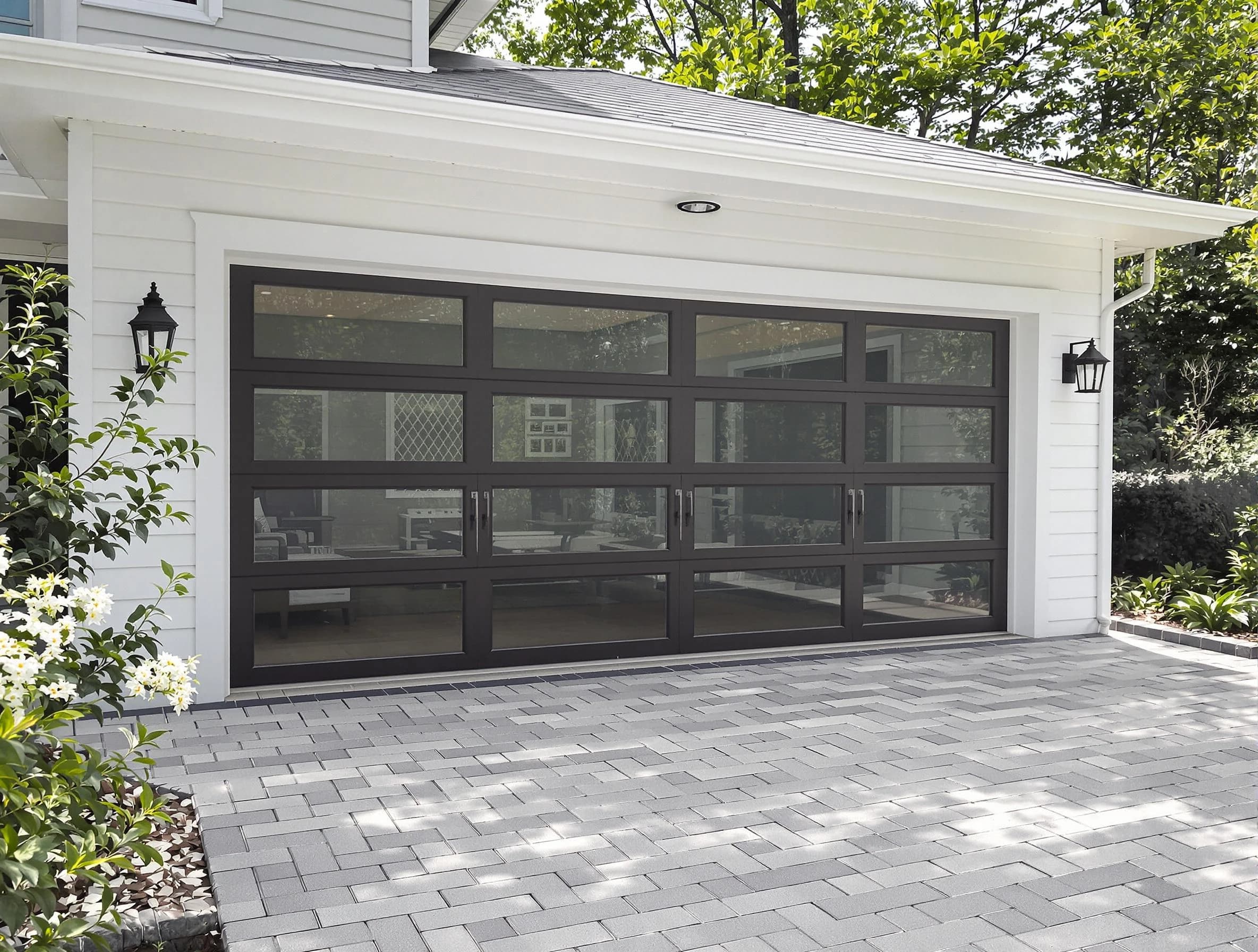 Manalapan Garage Door Repair design specialist presenting custom garage door options to Manalapan homeowner