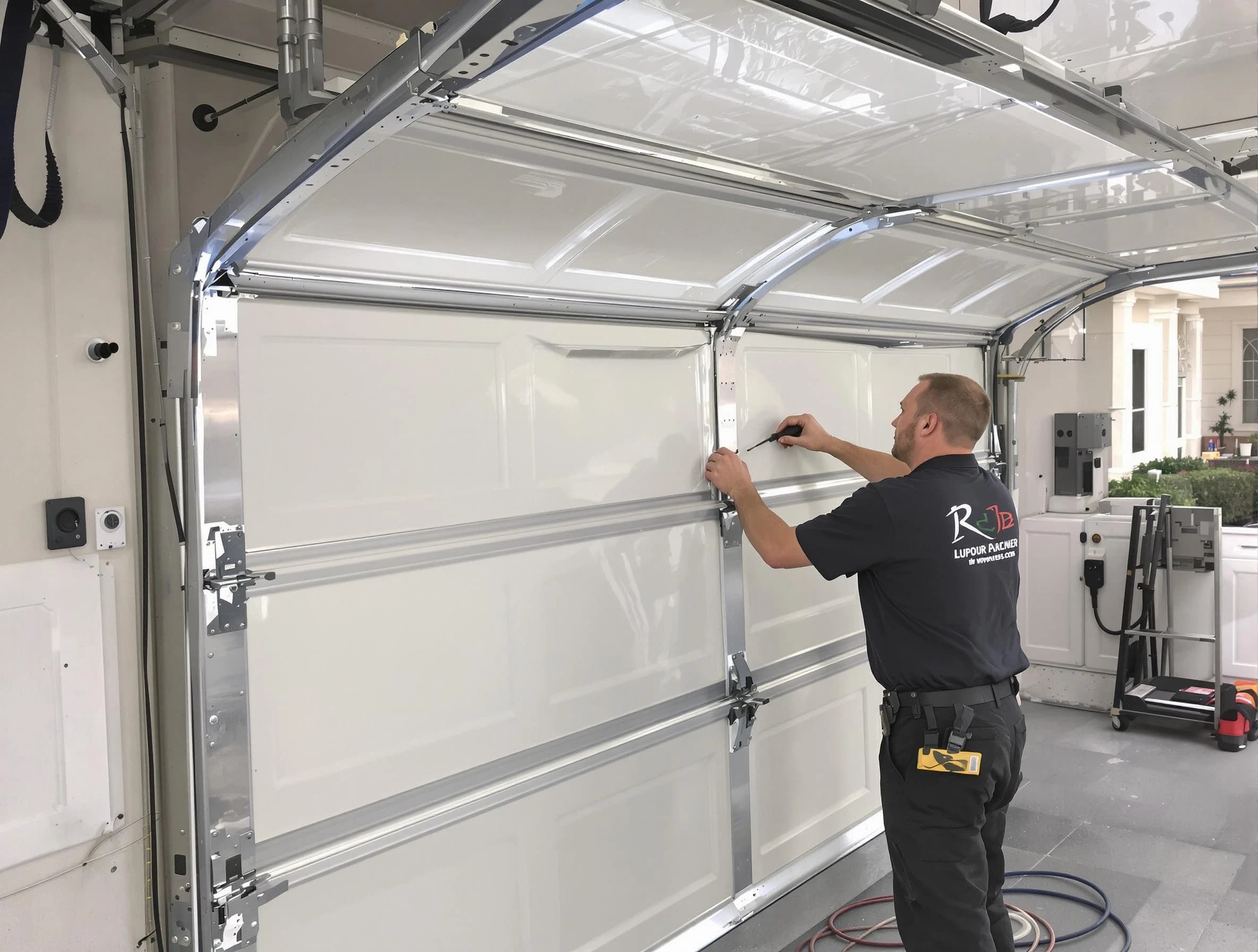 Manalapan Garage Door Repair professional performing panel repair in Manalapan