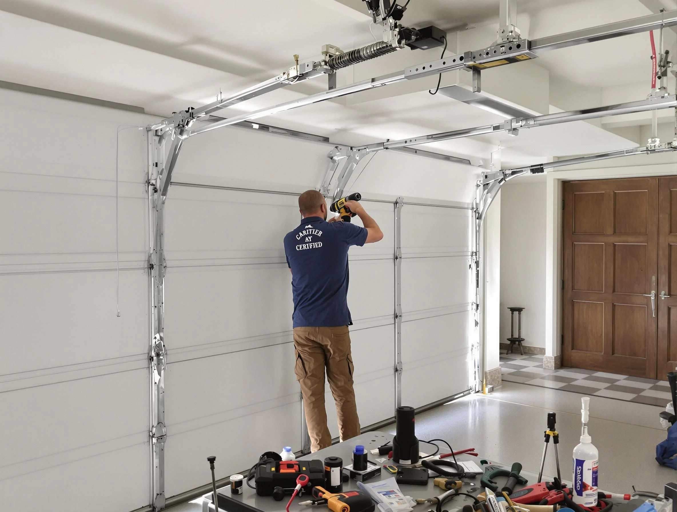 Manalapan Garage Door Repair certified technician performing precision garage door repair in Manalapan